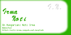 irma noti business card